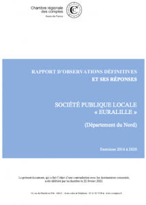 Nos remarques sur le rapport “SPL EURALILLE 2016 à 2020” de la Chambre Régionale des Comptes